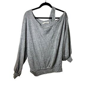 Free People We The Free Flaunt It Off The Shoulder Gray Sweater Woman’s Large